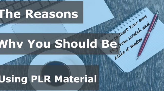 The Reasons Why You Should be Using PLR